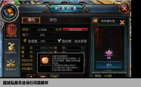 魔域私服无法运行问题解析